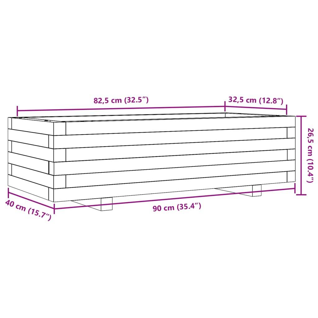 Maison Chic - Jardinière, Bac à fleurs, Pot de fleurs 90x40x26,5 cm bois de pin massif - Imagen 10