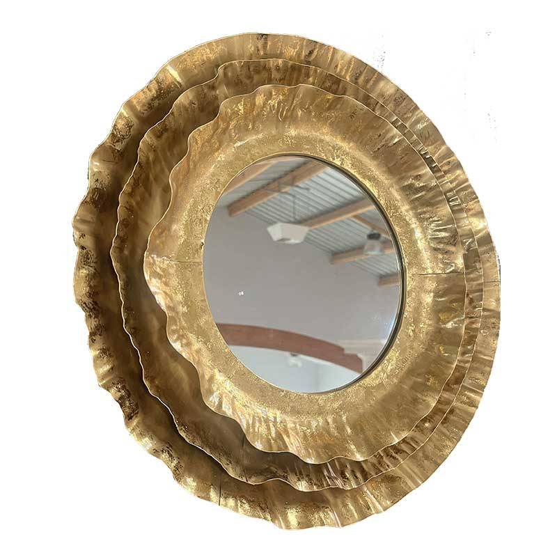 La Grande Prairie - Miroir rond doré King 40x40x6cm - Image 2