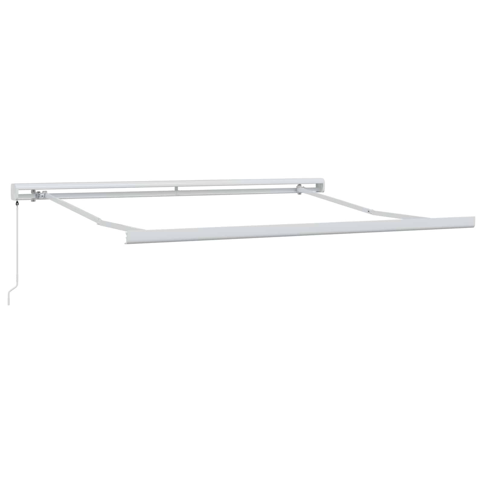 ComfortXL - Store banne manuel toile aluminium pour jardin ombre estivale 350x250 gris clair - ComfortXL Outdoor Living - Image 3