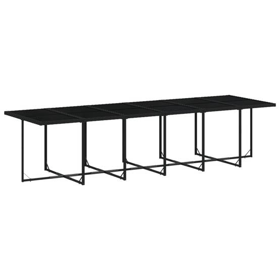 Grande Table de Jardin 330cm et 12 Chaises Noires en Résine Tressée, Salon Encastrable pour 12 Personnes – ComfortXL Outdoor Living - Image 4