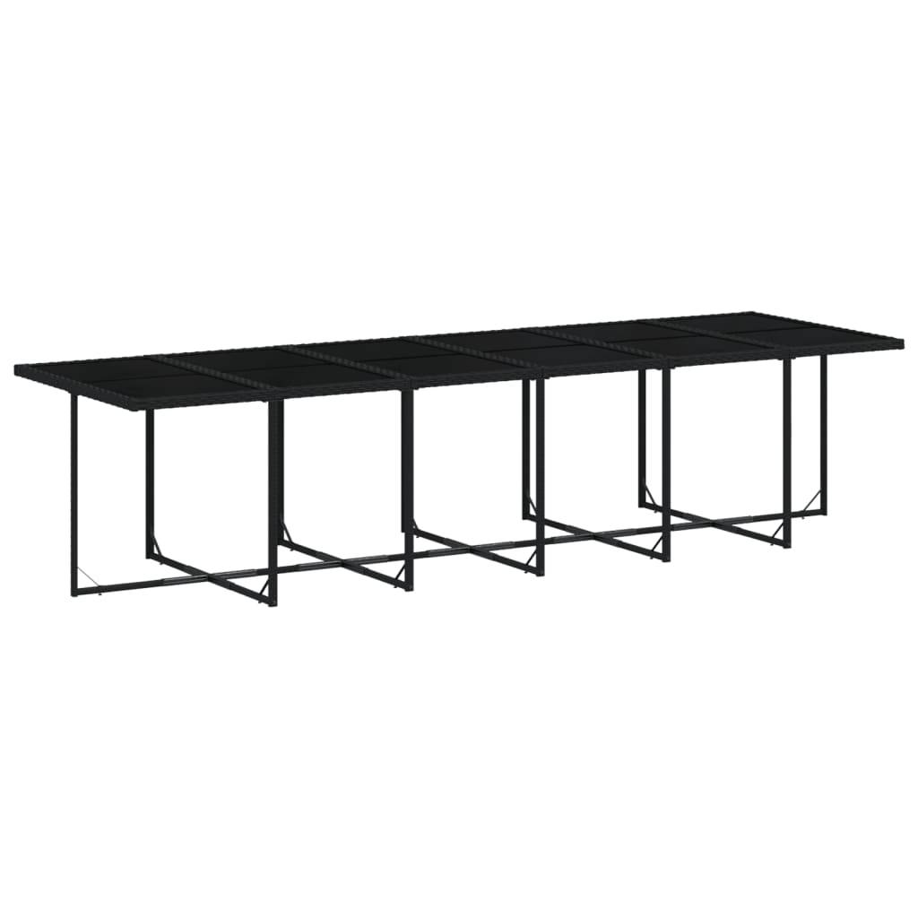 Grande Table de Jardin 330cm et 12 Chaises Noires en Résine Tressée, Salon Encastrable pour 12 Personnes – ComfortXL Outdoor Living - Image 4