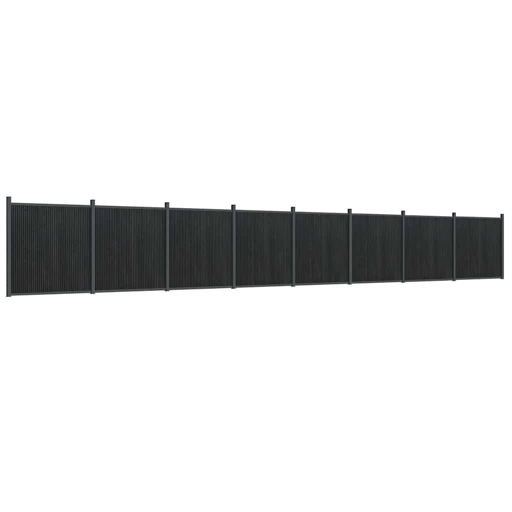 Panneau de clôture WPC gris 1391 x 186 cm - PANGIVO - Image 2