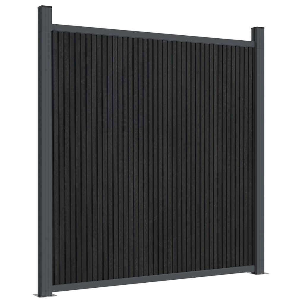 Panneau de clôture WPC gris 1391 x 186 cm - PANGIVO - Image 4