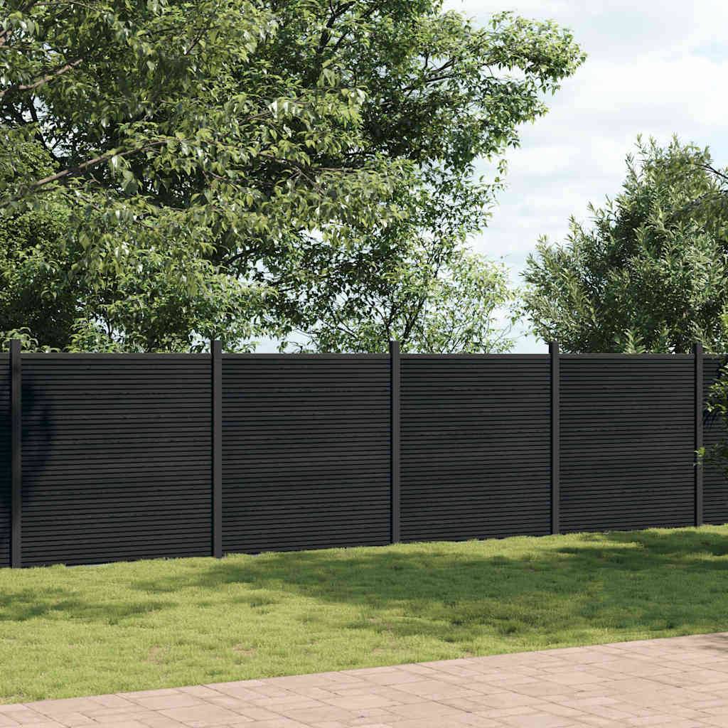 Panneau de clôture WPC gris 1391 x 186 cm - PANGIVO - Image 1