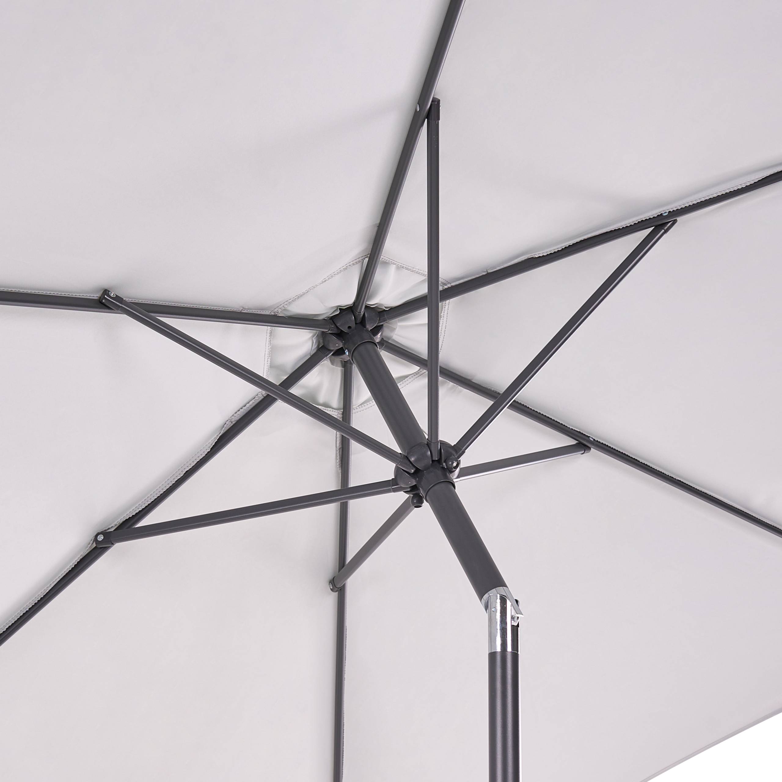 Beliani - Parasol droit Tissu Gris clair VARESE - Beliani - Imagen 8