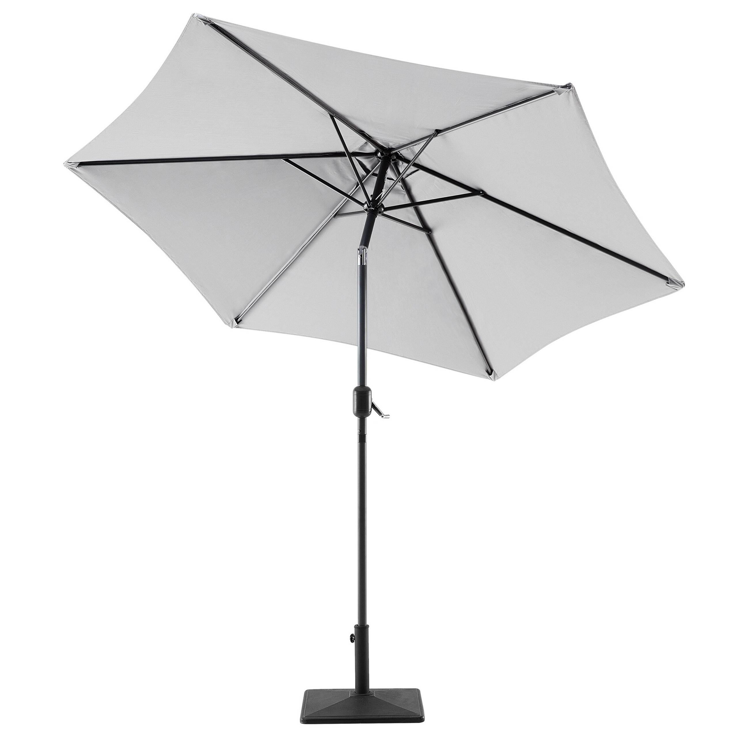 Beliani - Parasol droit Tissu Gris clair VARESE - Beliani - Imagen 5