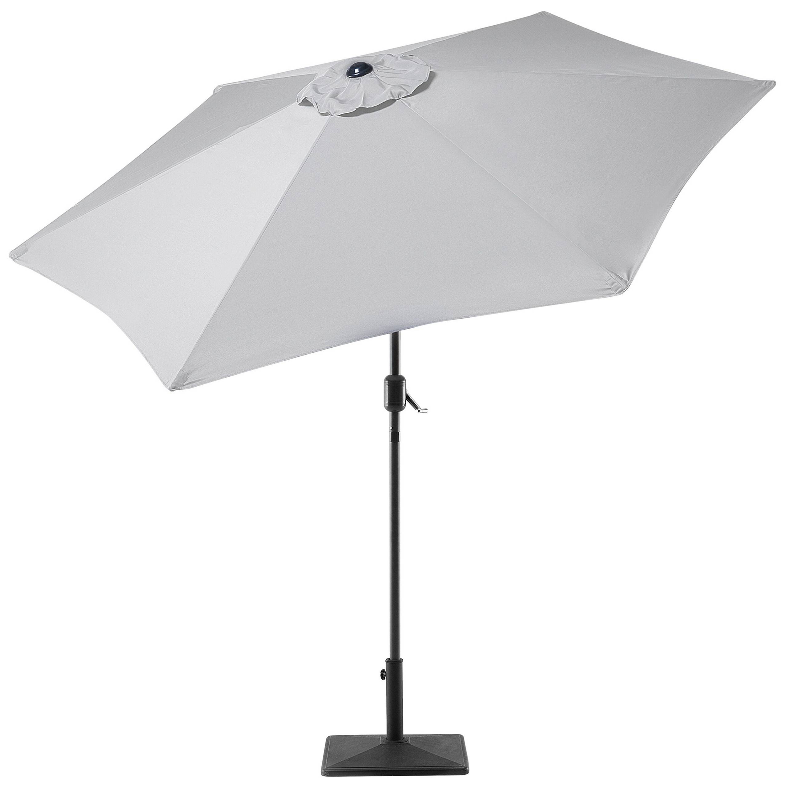 Beliani - Parasol droit Tissu Gris clair VARESE - Beliani - Imagen 4