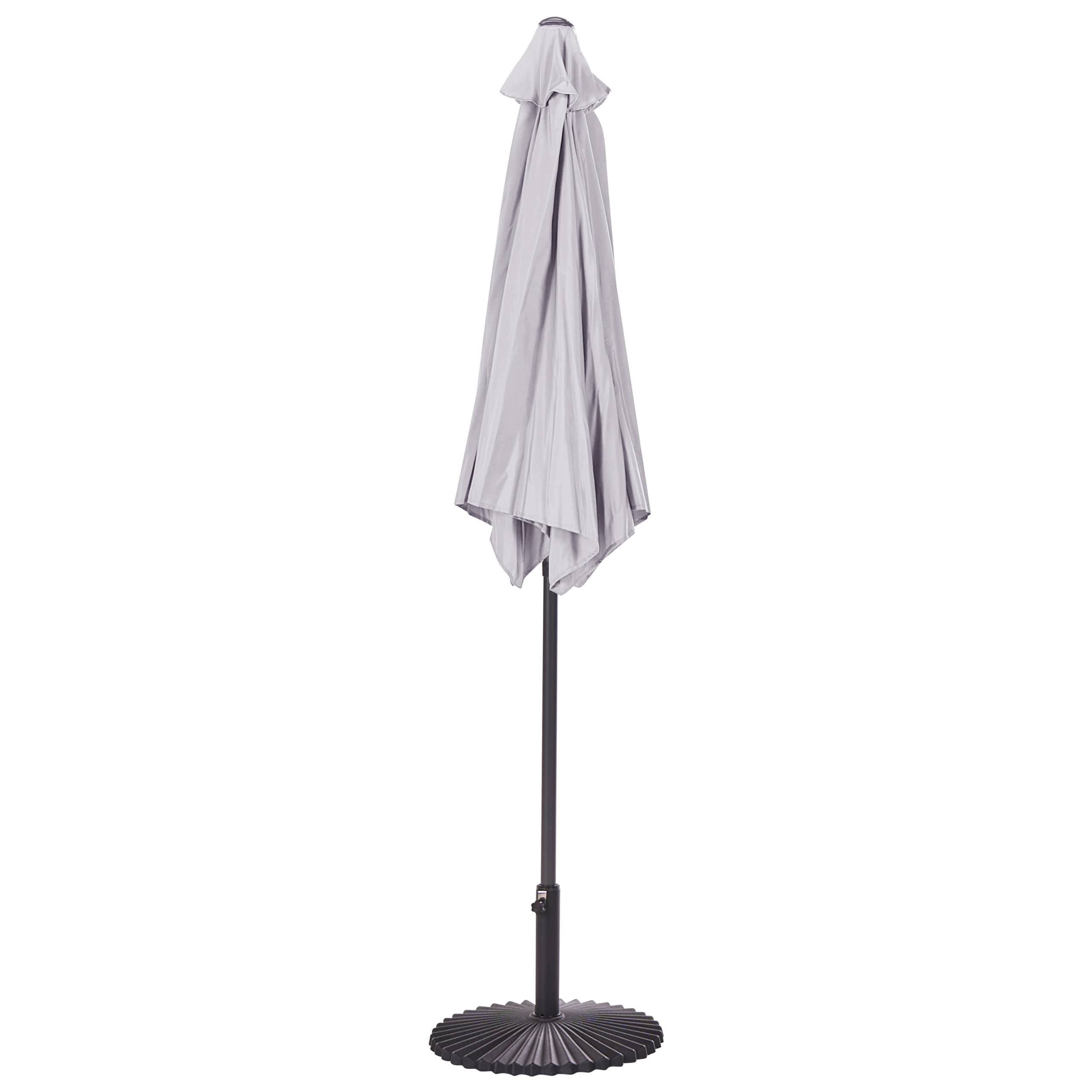 Beliani - Parasol droit Tissu Gris clair VARESE - Beliani - Imagen 6