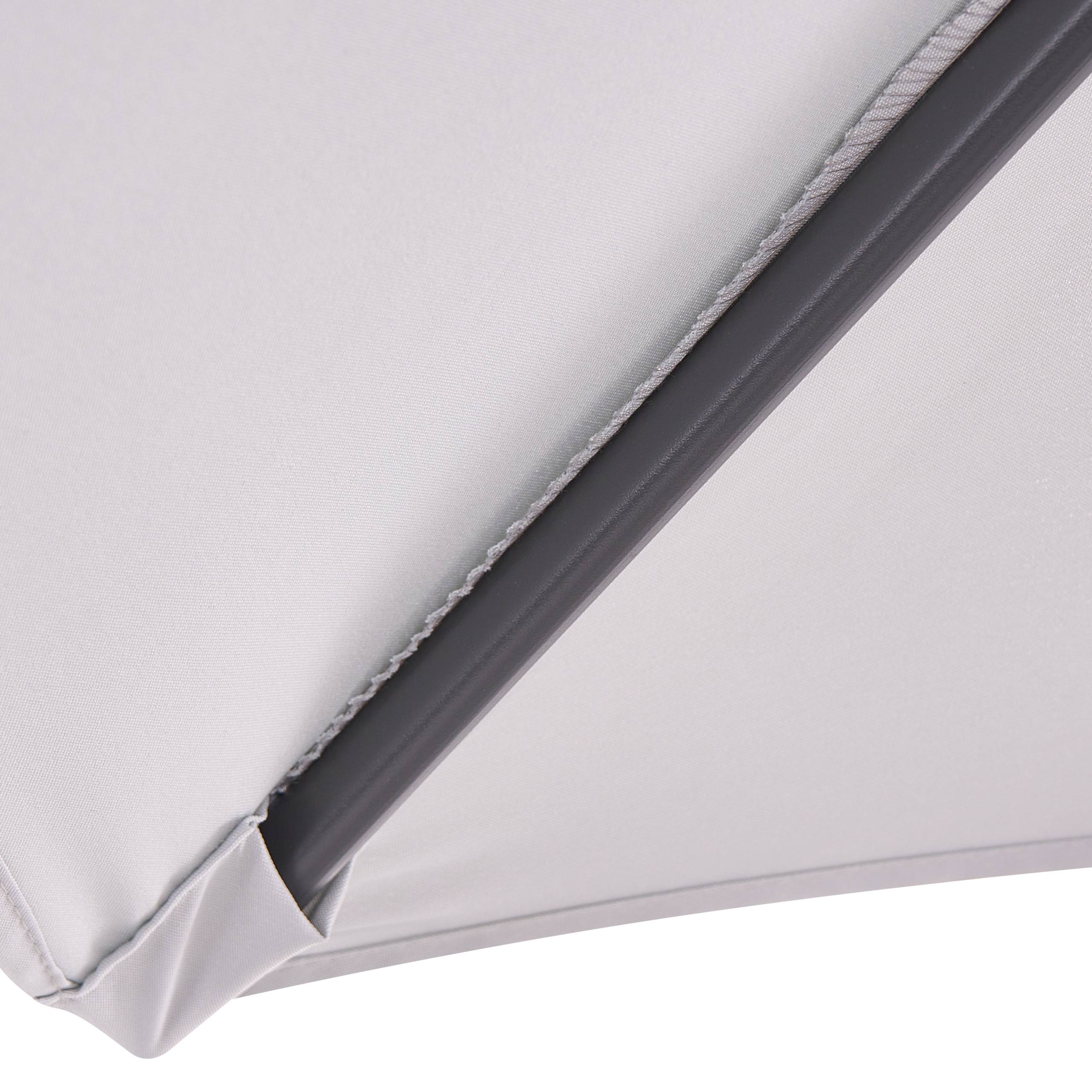 Beliani - Parasol droit Tissu Gris clair VARESE - Beliani - Imagen 9
