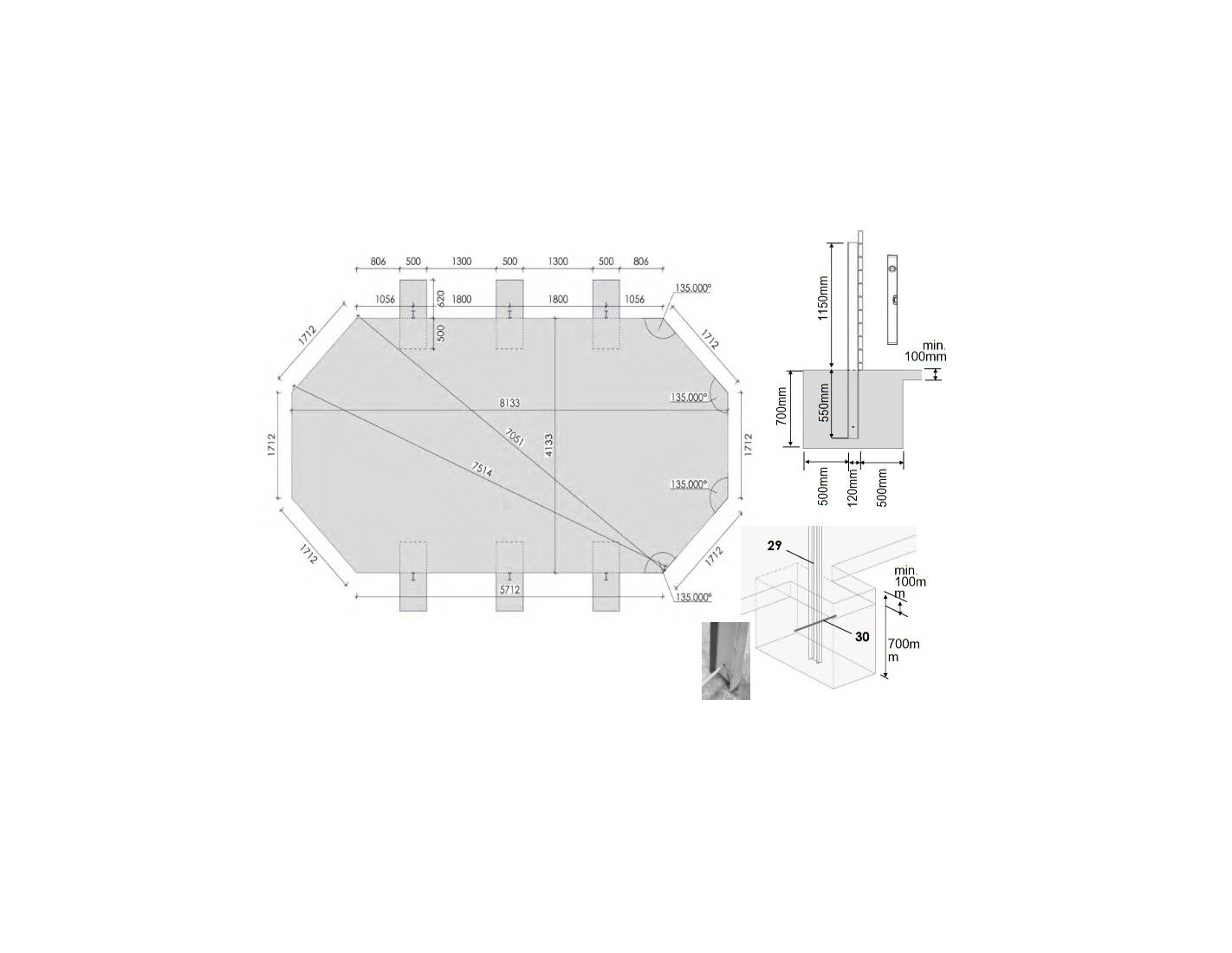 Altanka - Piscine en bois 8.57x4.57 - H.1.31 m fixations à sceller - BAS746OSPI+SZA - Imagen 8