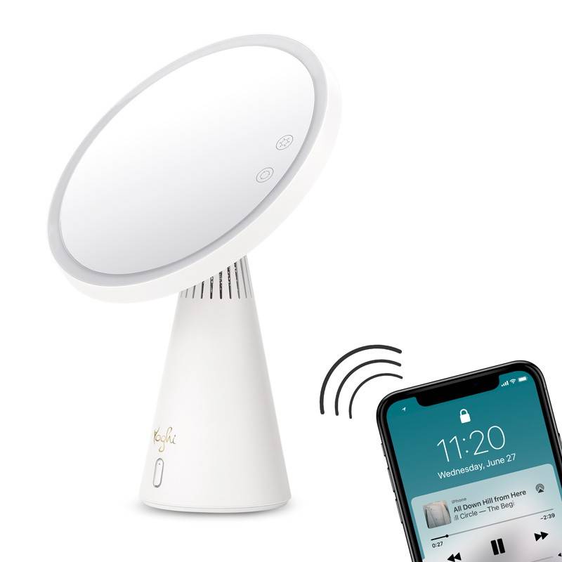 Yoghi - Be White - Miroir 3en1 Avec Lumière Led Et Enceinte Bluetooth - Image 6