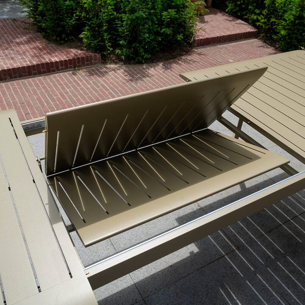 Lot de 2 tables de jardin rondes en acier Marron MARINA - Image 8