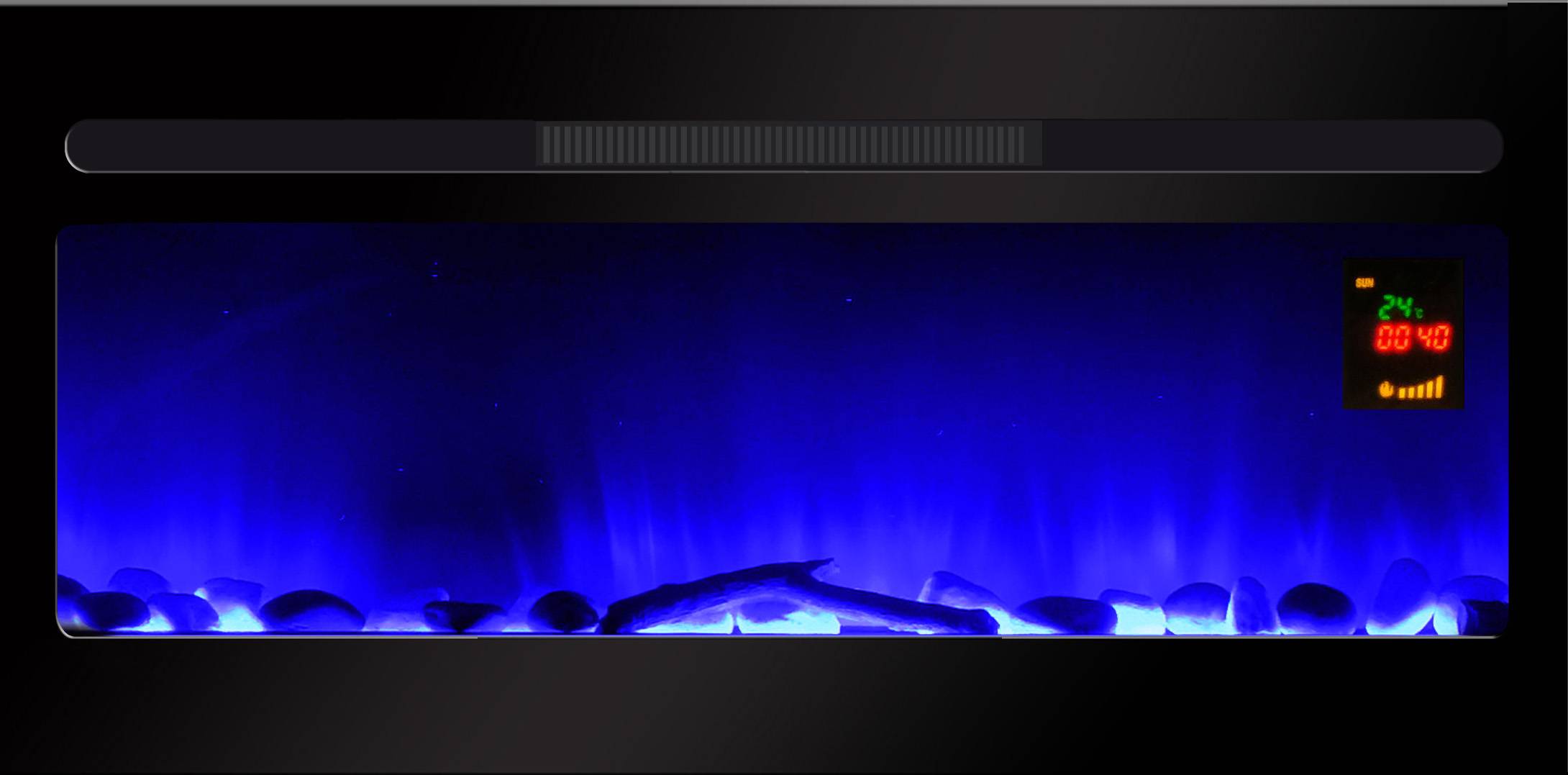 Cheminée électrique Encastrable Elysée 90 cm Effet Flammes LED Chemin'Arte - Image 2