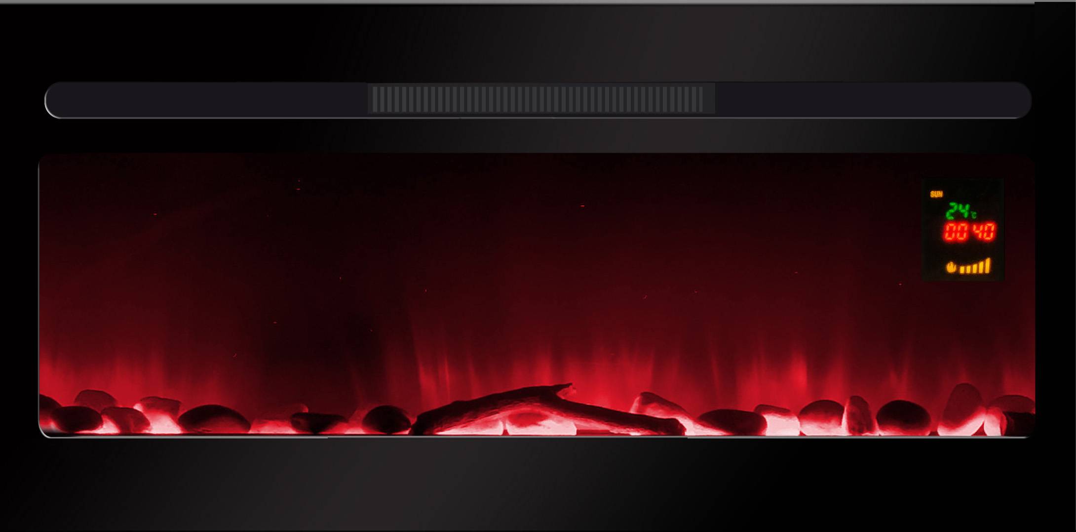Cheminée électrique Encastrable Elysée 90 cm Effet Flammes LED Chemin'Arte - Image 3