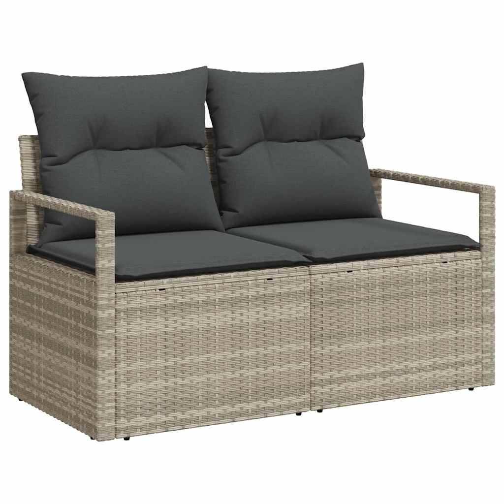 Vidaxl - Ensemble de canapé de jardin 10 pcs Gris clair polyrotin vidaXL 3355221 - Image 5