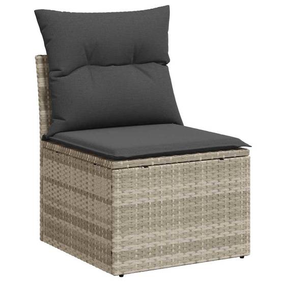 Vidaxl - Ensemble de canapé de jardin 10 pcs Gris clair polyrotin vidaXL 3355221 - Image 6
