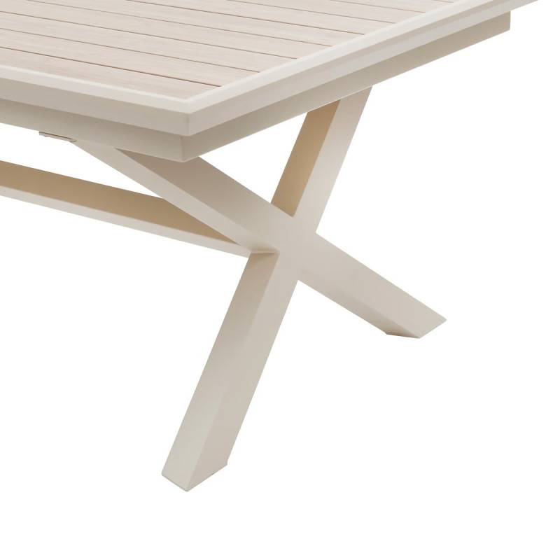 Hesperide - Table de jardin extensible "Axiome" effet bois lin & argile 12 places en aluminium - Hespéride - Image 7