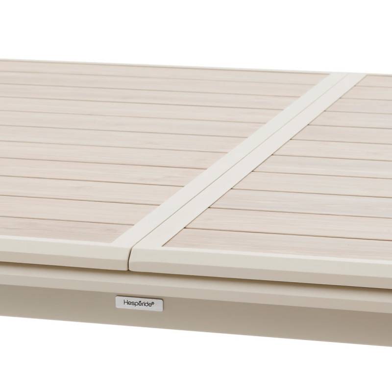Hesperide - Table de jardin extensible "Axiome" effet bois lin & argile 12 places en aluminium - Hespéride - Image 6