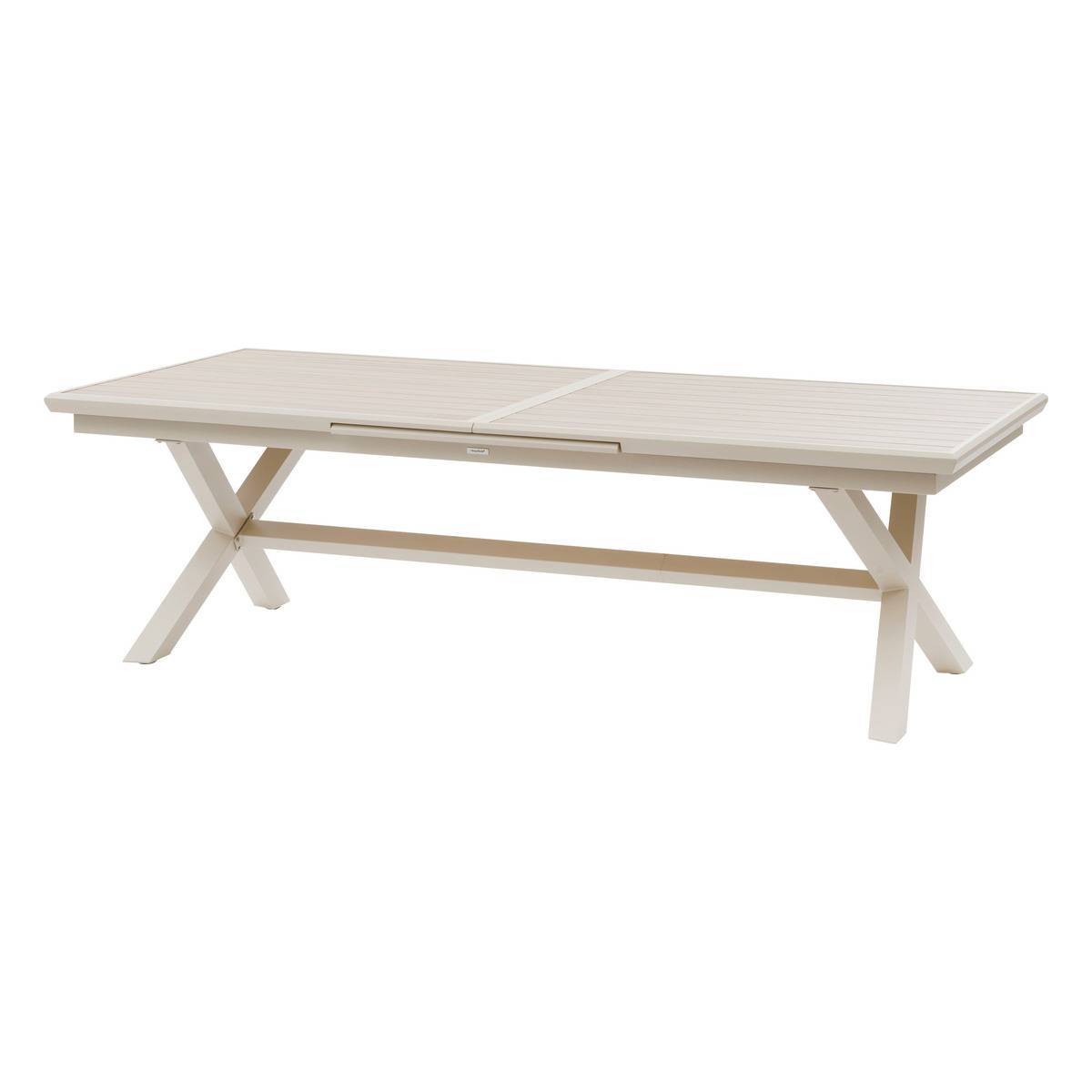 Hesperide - Table de jardin extensible "Axiome" effet bois lin & argile 12 places en aluminium - Hespéride - Image 2