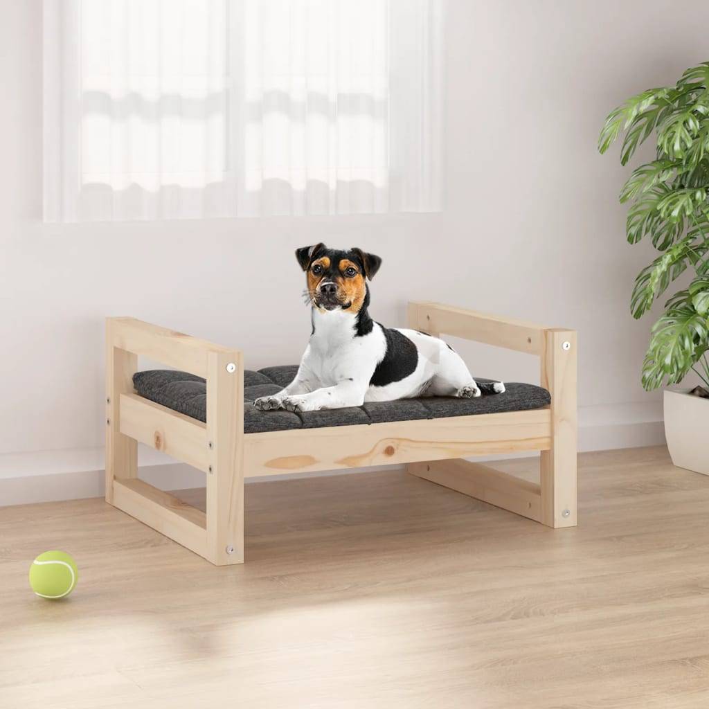 Vidaxl - Lit pour chien 55,5x45,5x28 cm Bois de pin solide vidaXL 821467 - Imagen 1