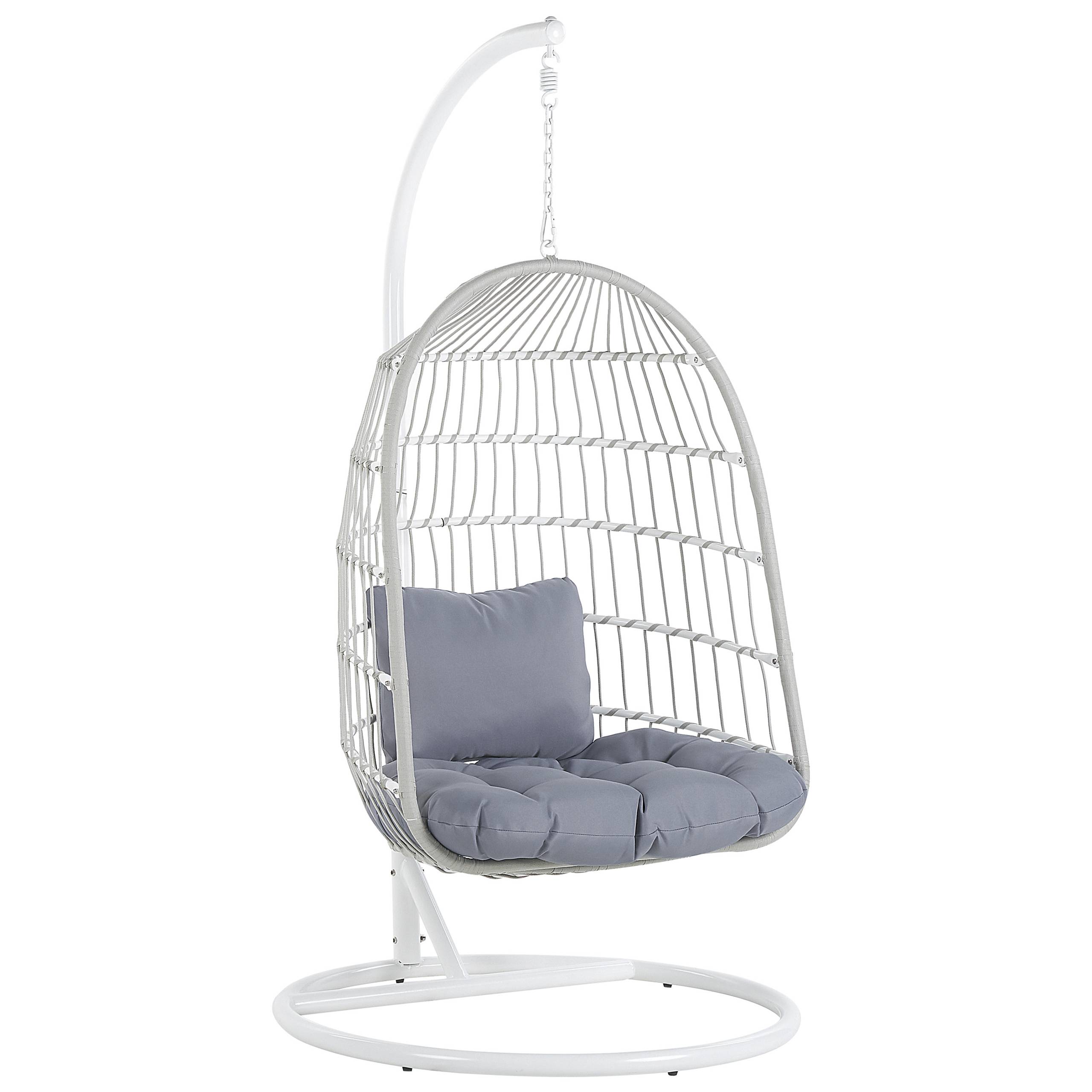 Beliani - Chaise porte-à-faux Tissu Blanc ALLERA - 102x102x199- Beliani - Image 2