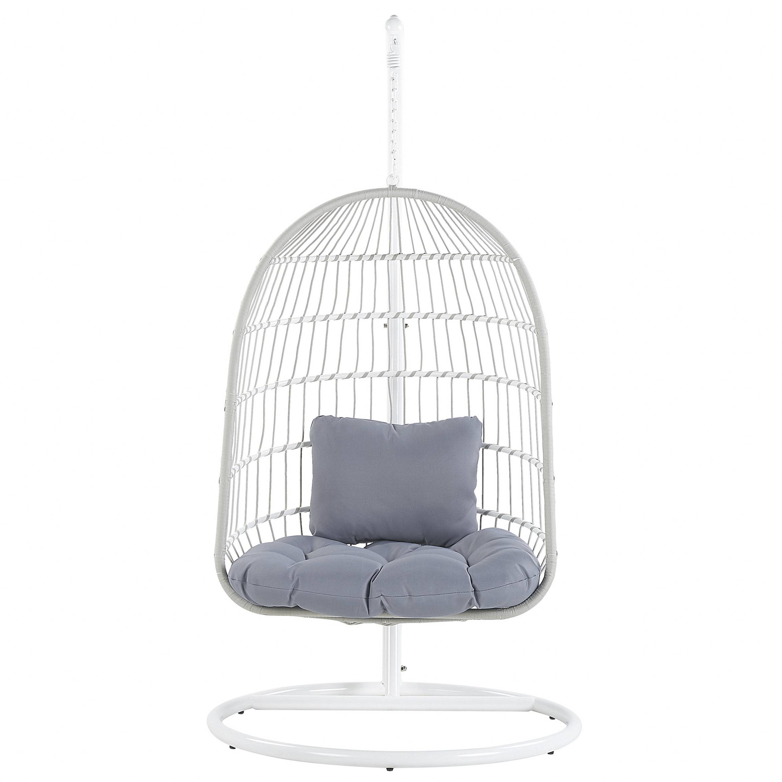 Beliani - Chaise porte-à-faux Tissu Blanc ALLERA - 102x102x199- Beliani - Image 4