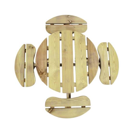 Table pique-nique ronde pour enfant 4 places - Cémonjardin - Imagen 2