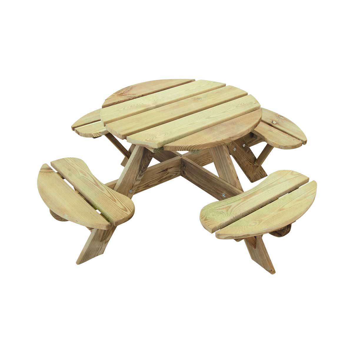 Table pique-nique ronde pour enfant 4 places - Cémonjardin - Imagen 1