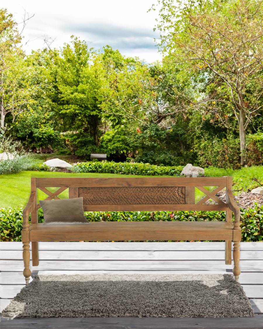 Yumi - Banc en bois massif de teck - UNIQKA - Imagen 2