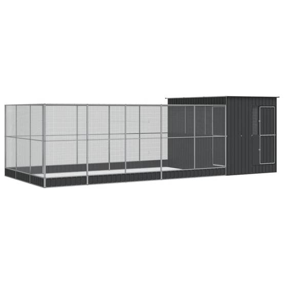 Cage Oiseaux XXL Extension Acier Durable Argent 704x303x216cm - ComfortXL Outdoor Living - Image 2