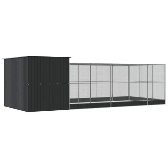 Cage Oiseaux XXL Extension Acier Durable Argent 704x303x216cm - ComfortXL Outdoor Living - Image 5