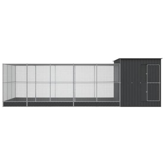 Cage Oiseaux XXL Extension Acier Durable Argent 704x303x216cm - ComfortXL Outdoor Living - Image 3
