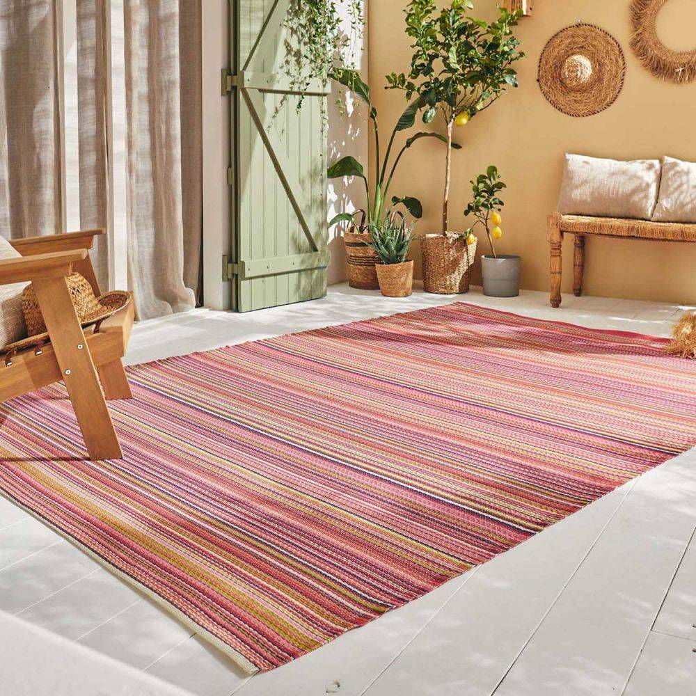 Jardindeco - Tapis extérieur en polypropylène Spargi 1746 rose 180 x 280 cm - Imagen 2