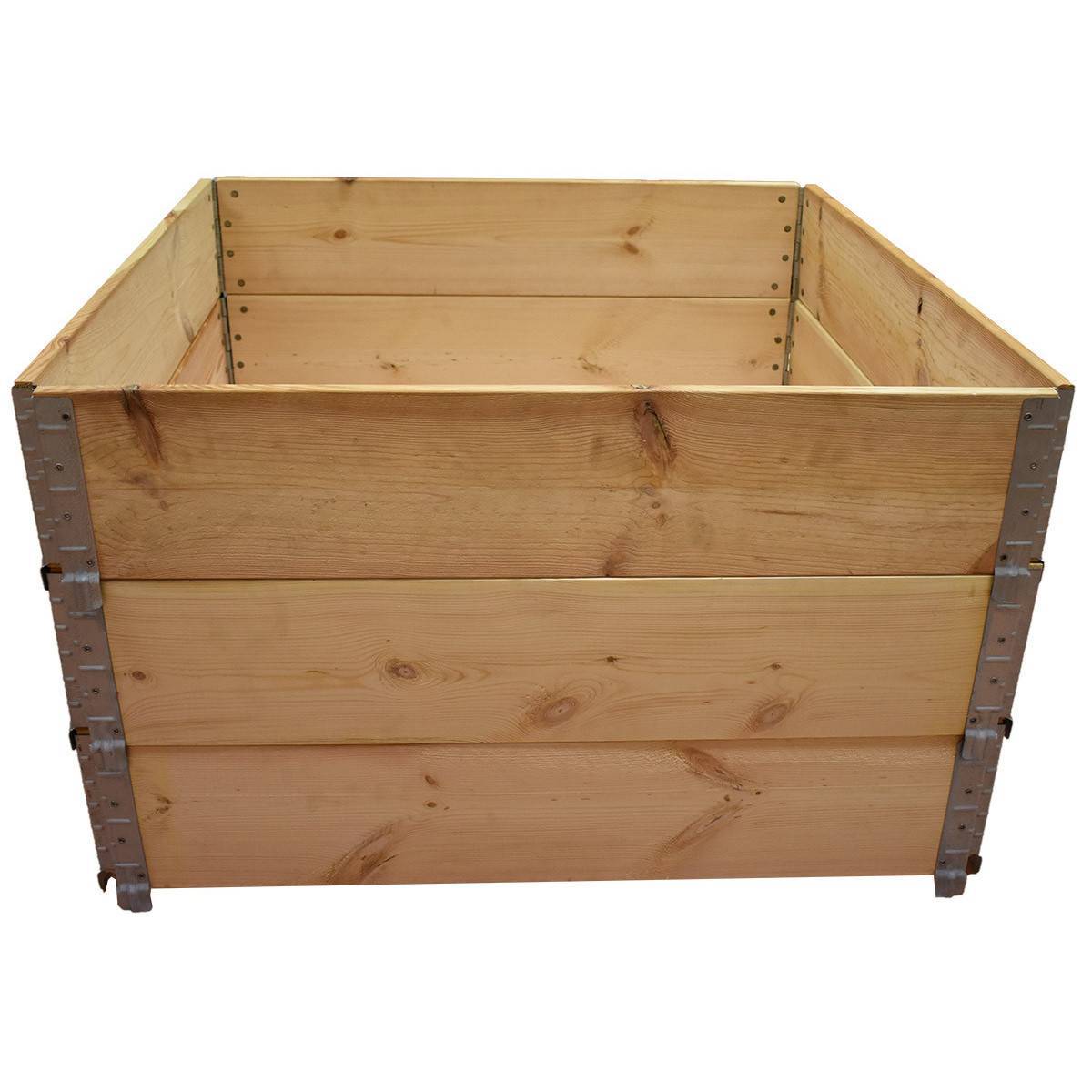 Carré potager en bois naturel 1000x1000mm  hauteur 585mm - Image 1
