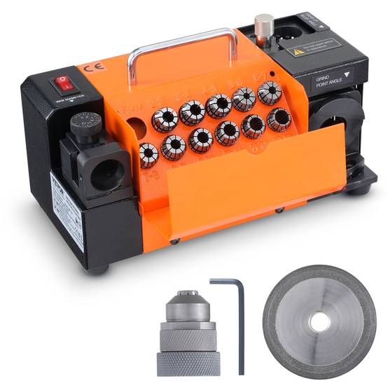 Vevor - VEVOR Affûteuse forets MR-13A 3-13 mm, angle 95°-135°, 120W, 11 pinces, meule CBN & SDC. - Image 1