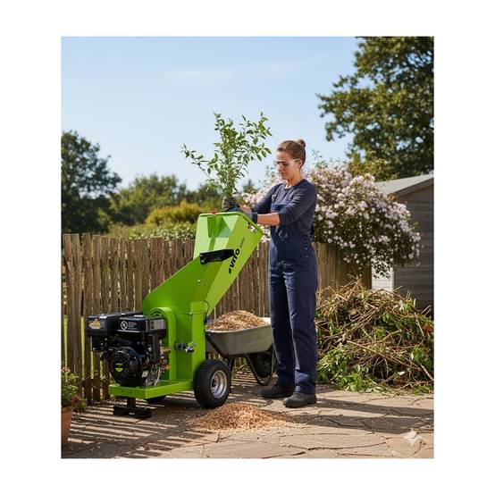Broyeur de végétaux Thermique 7CV - 2 Lames de coupe - Branches Ø 70mm -Moteur 208Cm3 Poignées VITO - Image 4