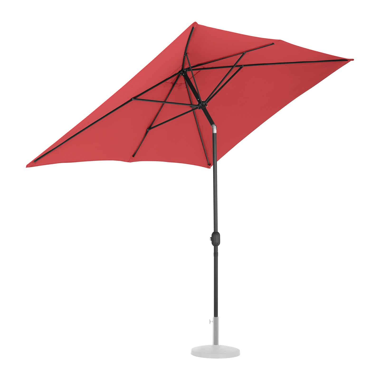 Helloshop26 - Grand parasol de jardin rectangulaire 200 x 300 cm inclinable bordeaux - Imagen 1