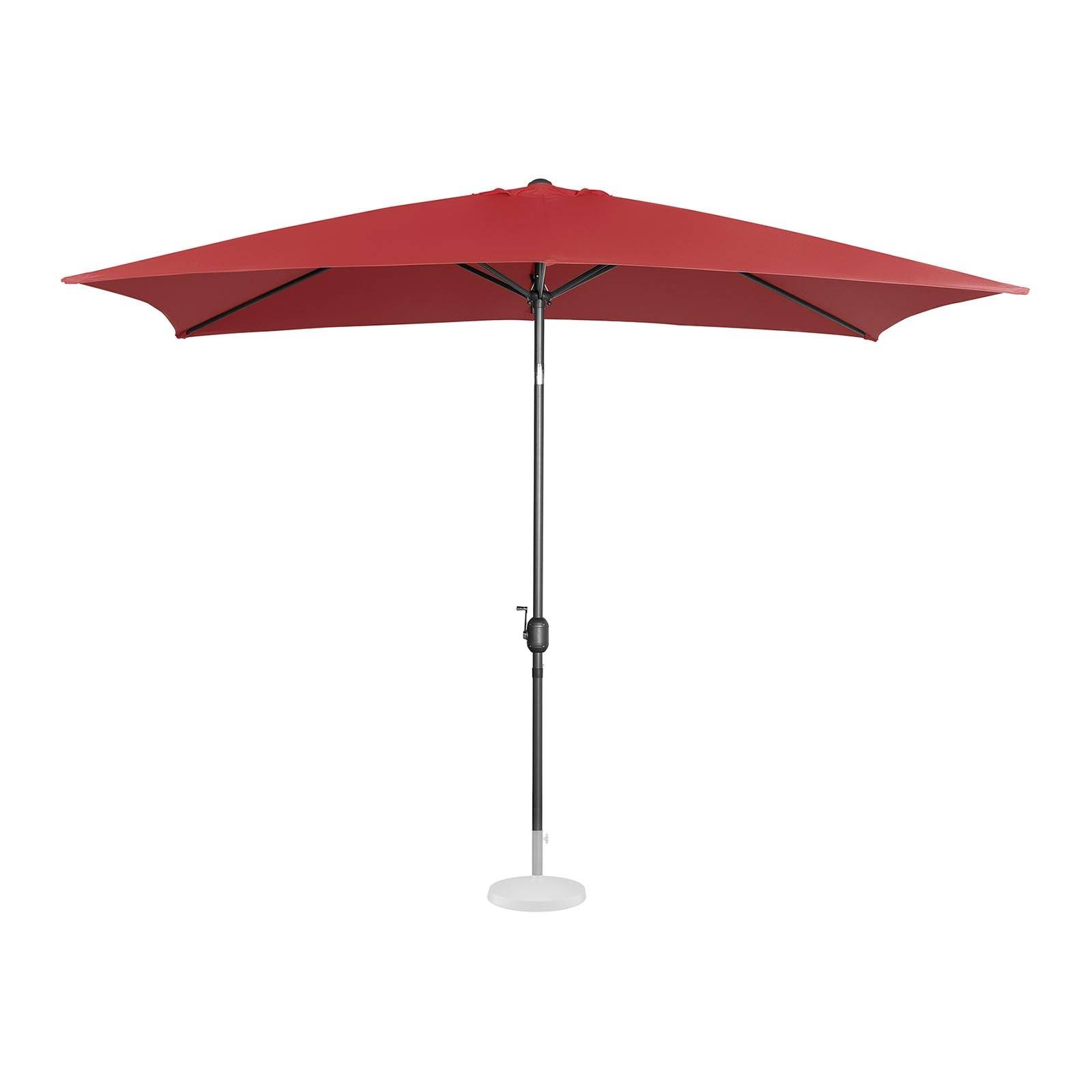 Helloshop26 - Grand parasol de jardin rectangulaire 200 x 300 cm inclinable bordeaux - Imagen 3