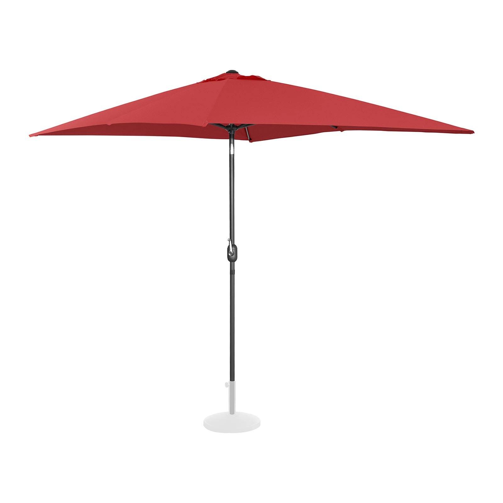 Helloshop26 - Grand parasol de jardin rectangulaire 200 x 300 cm inclinable bordeaux - Imagen 2