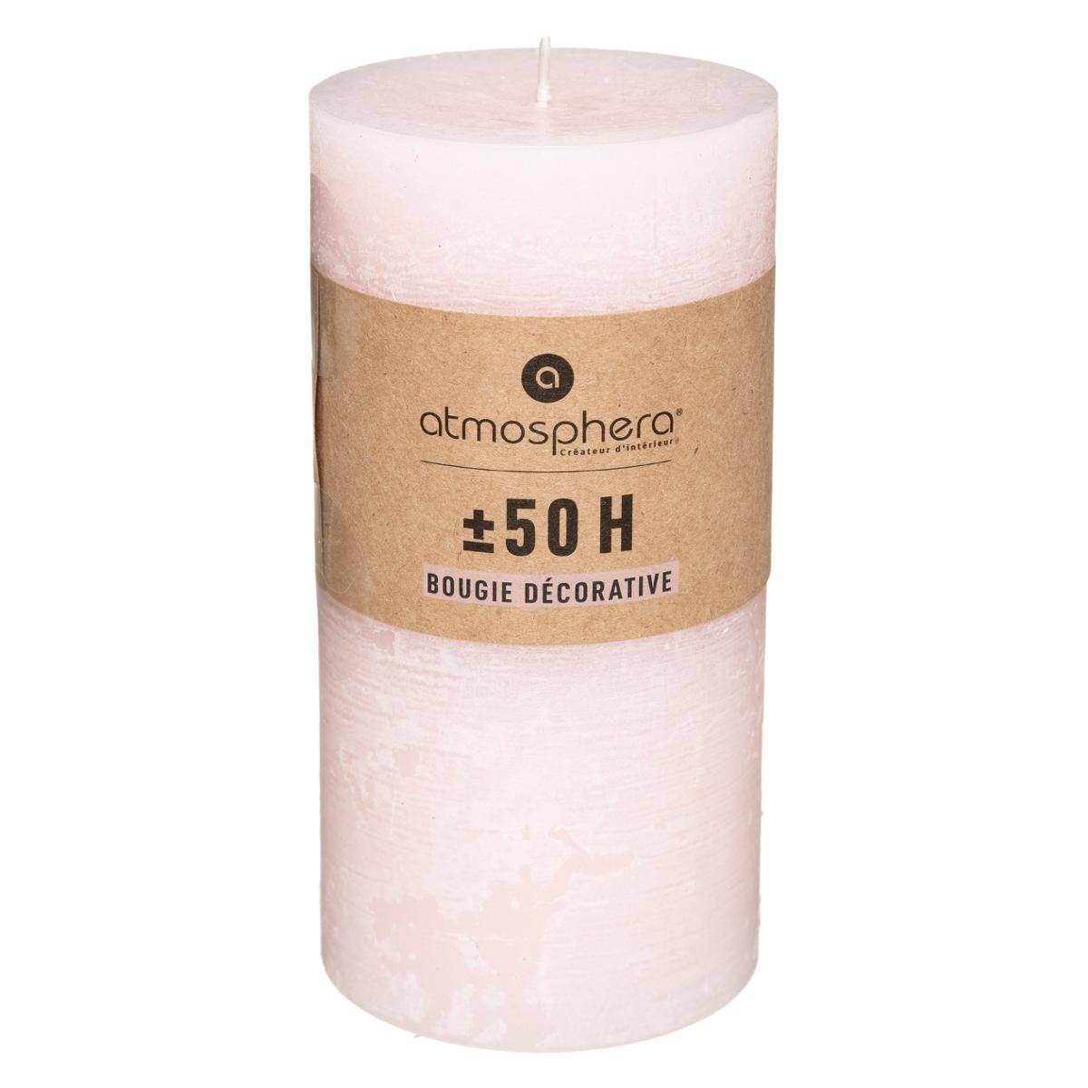Atmosphera - Bougie rustique rose clair 445g - Atmosphera Créateur d'intérieur - Image 2