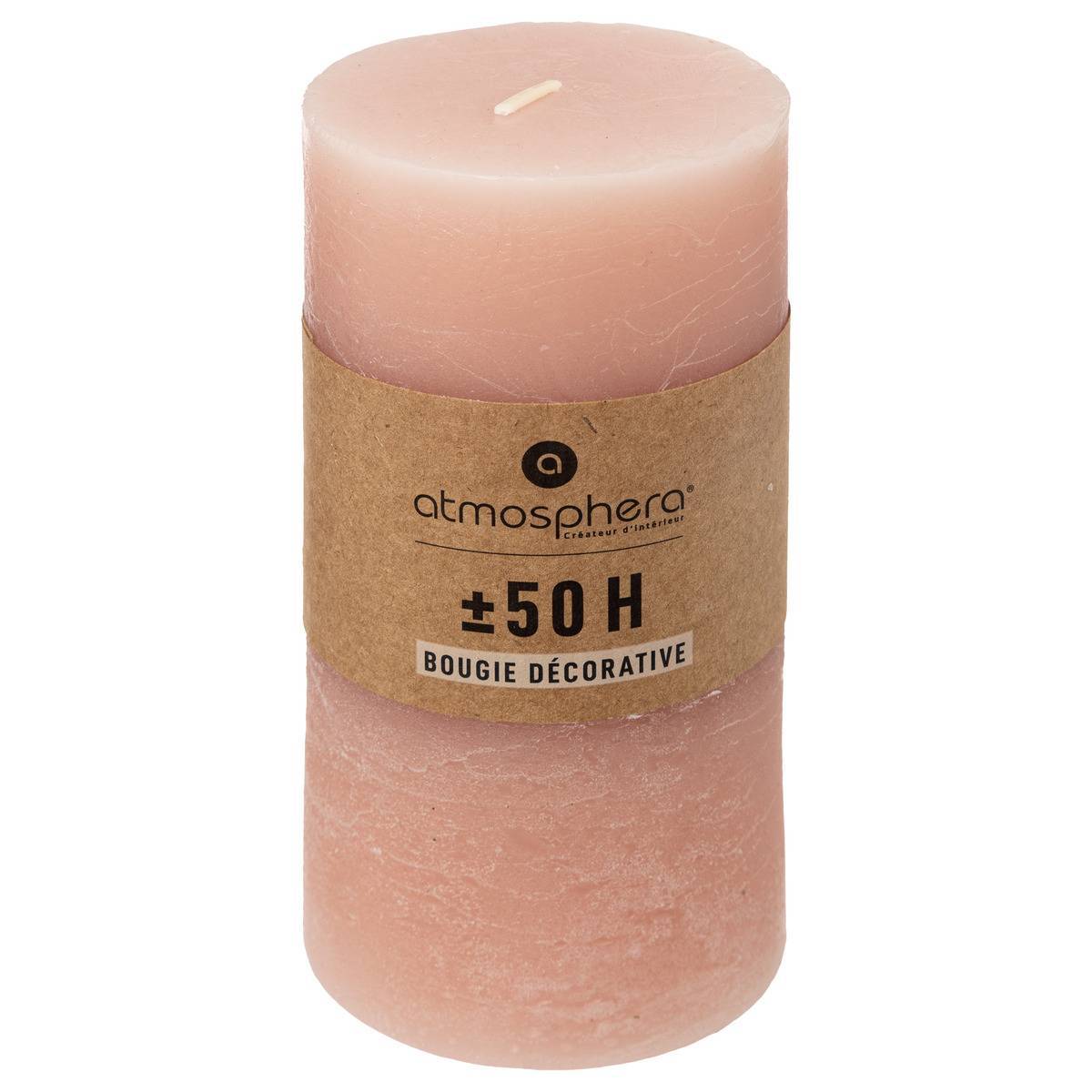 Atmosphera - Bougie rustique rose clair 445g - Atmosphera Créateur d'intérieur - Image 3