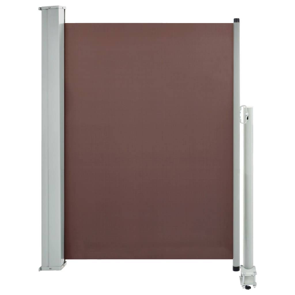 Helloshop26 - Auvent paravent store brise-vue latéral rétractable de patio jardin terrasse balcon protection visuelle écran 100 x 300 cm marron - Imagen 1