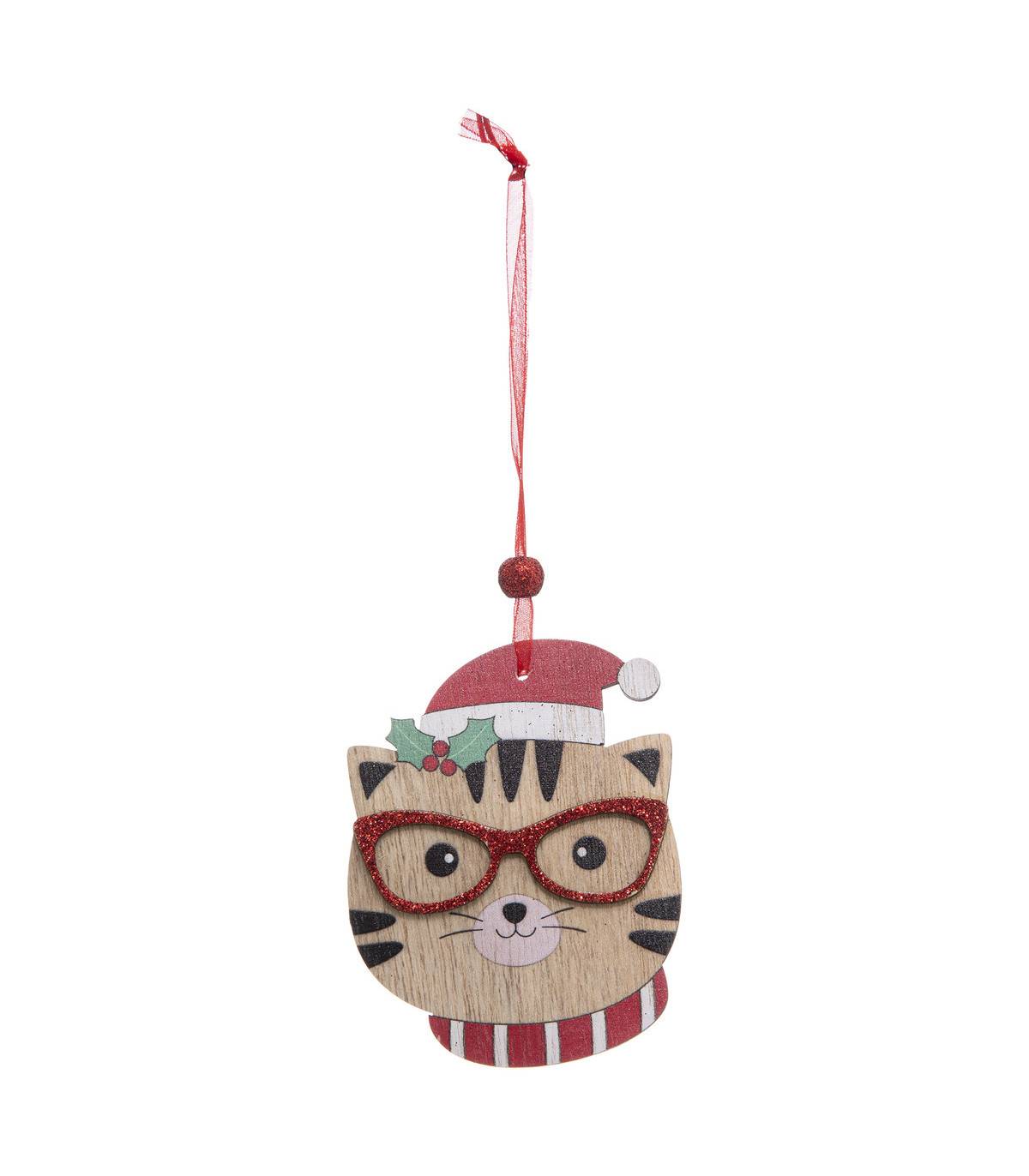 Sujet de Noël en Bois Kit 4 pièces Autour du Chat - Image 2
