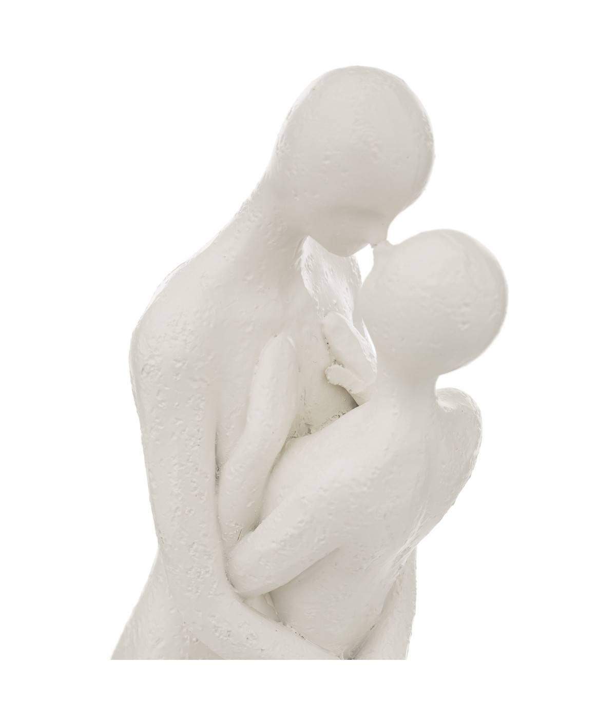 Statuette Couple en résine Blanche H 33 cm - Imagen 2