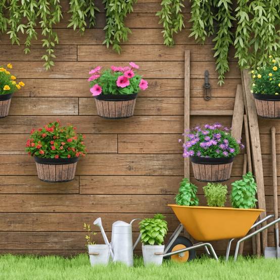 Lot de 3 Pots Suspendus Mural Style Rétro Résine avec Système de Drainage pour Plantes Fleurs - Image 7
