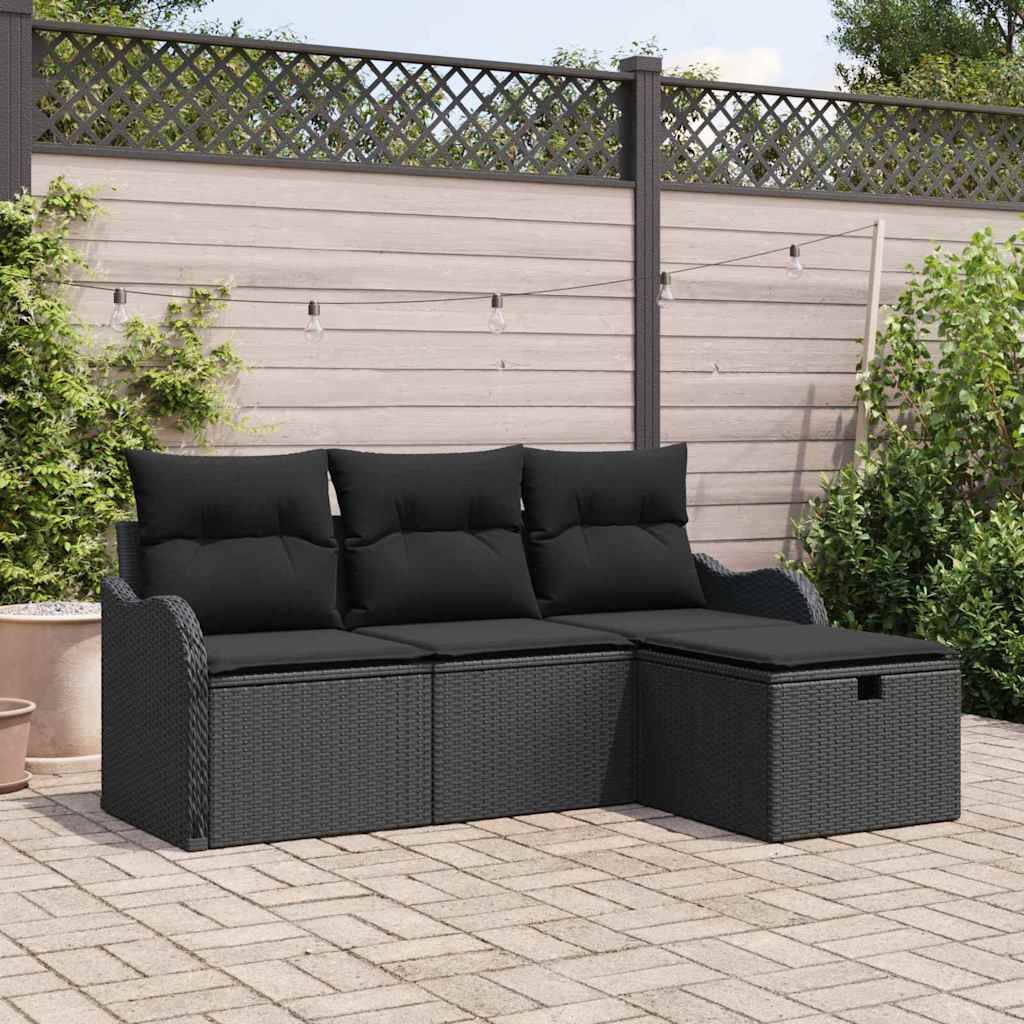 Vidaxl - Ensemble de canapé de jardin 4 pcs-Salons de jardin Poly rotin 458112 - Image 1