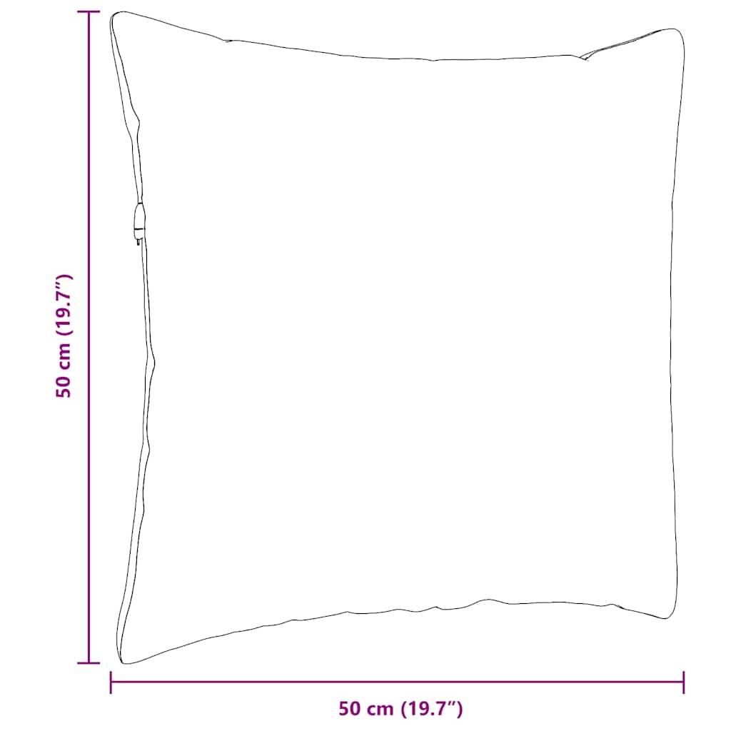 Set de 2 Coussins Carrés en Tissu Déhoussables pour Canapé Fauteuil Décoration Bleu 50x50 cm – ComfortXL Outdoor Living - Imagen 9