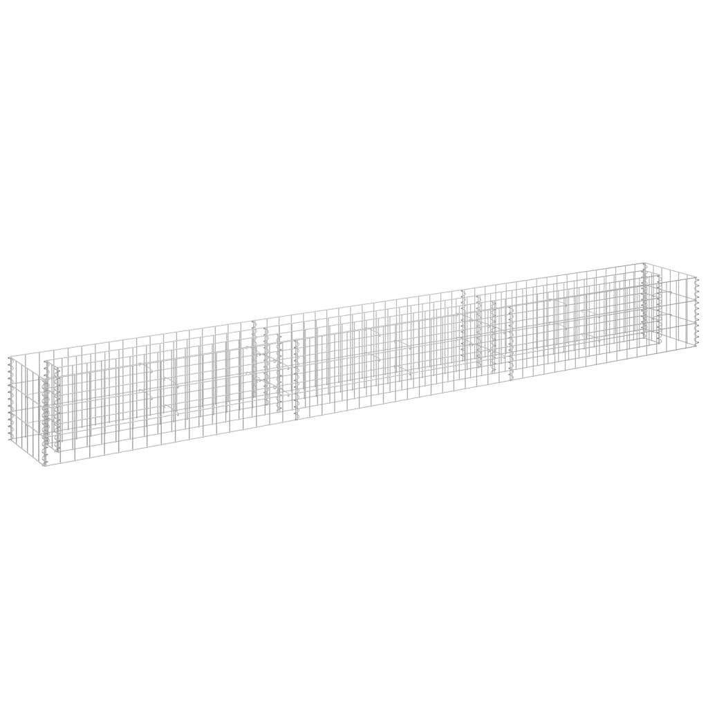 Helloshop26 - Jardinière lit surélevé plantes fleurs jardin à gabion 270 x 30 x 30 cm acier galvanisé - Imagen 1