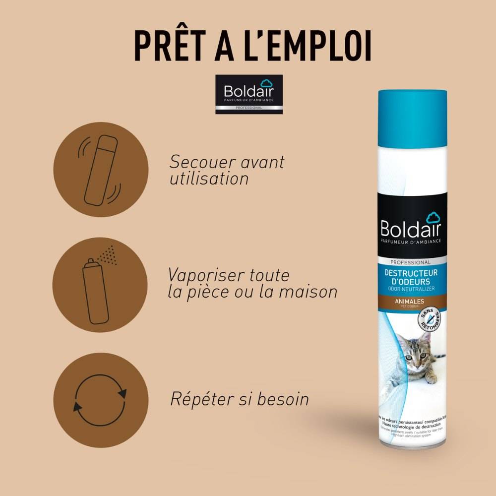 Destructeur d'odeurs animales 500 ml BOLDAIR - Image 5