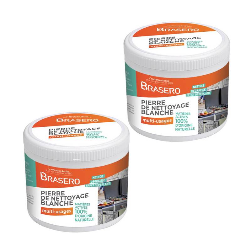 Brasero - Lot de 2 Pierres Blanches - BRASERO - 100 % d'origine naturelle - Idéal pour Barbecues et Planchas - Imagen 1